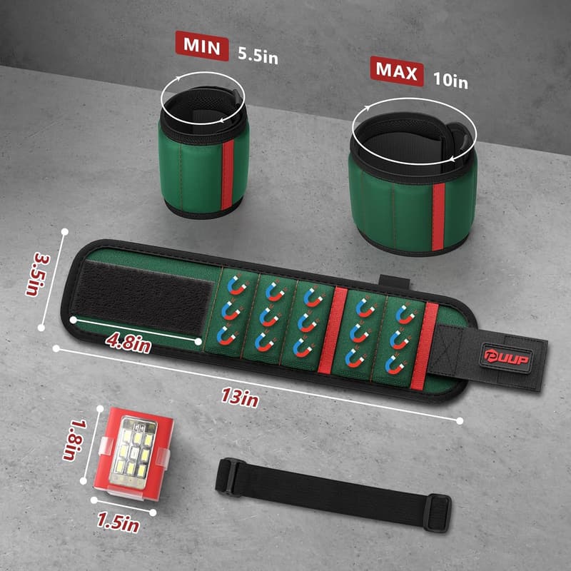 Father's Day Magnetic Wristband Tool Holder with Light