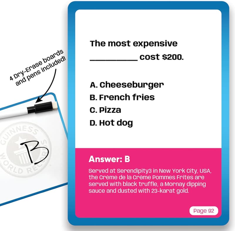 Game Night Trivia Set: 200 Cards & Accessories