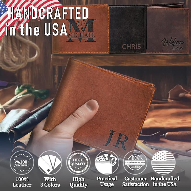 Men's Personalized Leather Wallet