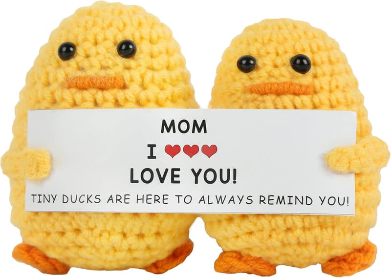 Christmas Crochet Duck Ornament - Handmade Desk Decor