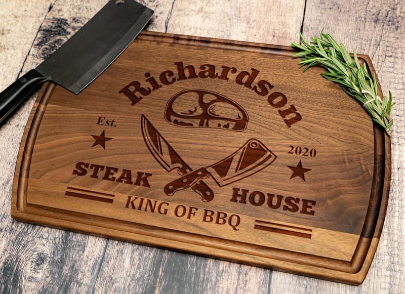 Father's Day Personalized Wood Grill Board for Men