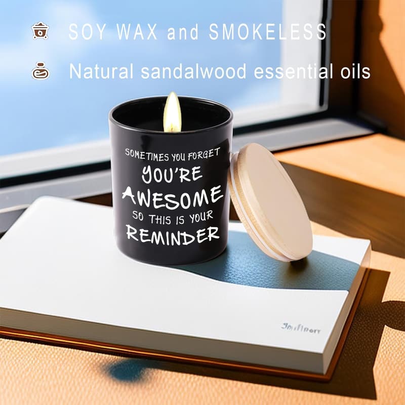 Valentine's Day Sandalwood Soy Candle for Men