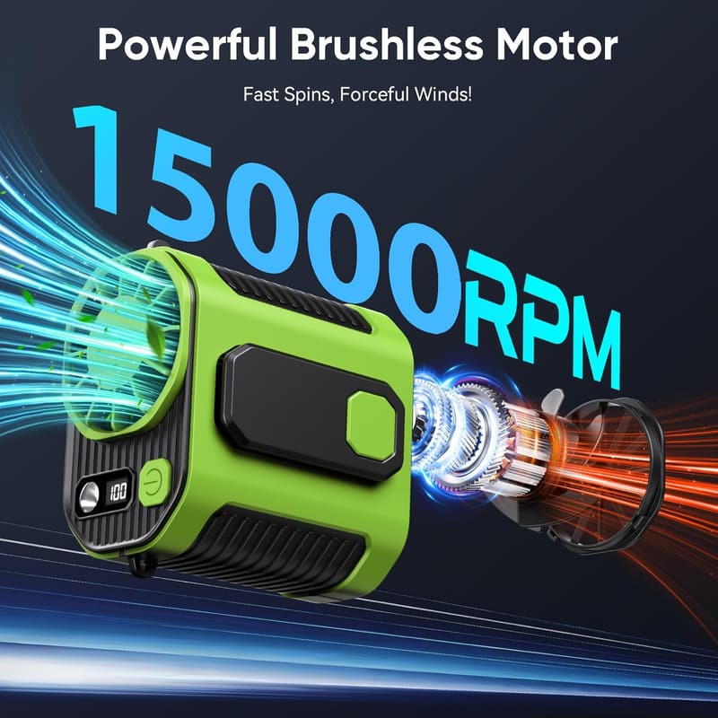 Rechargeable Waist Fan with LED & Power Bank