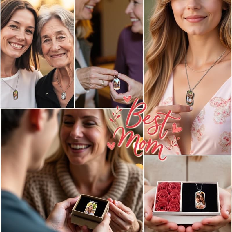 Valentine's Day Photo Keychain for Men