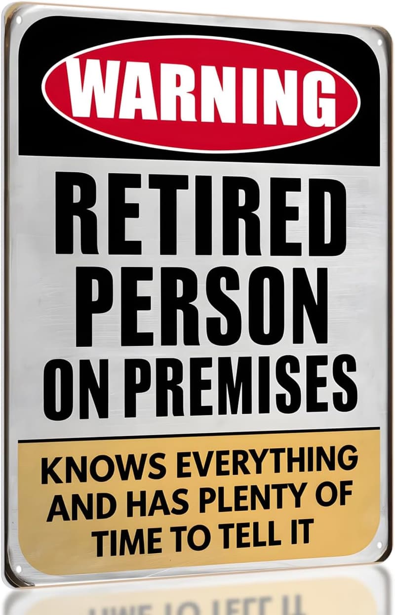 Retirement Vintage Metal Sign for Men 2025