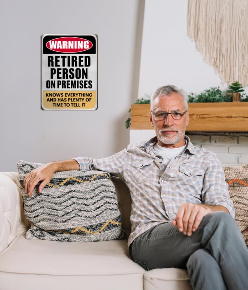 Retirement Vintage Metal Sign for Men 2025