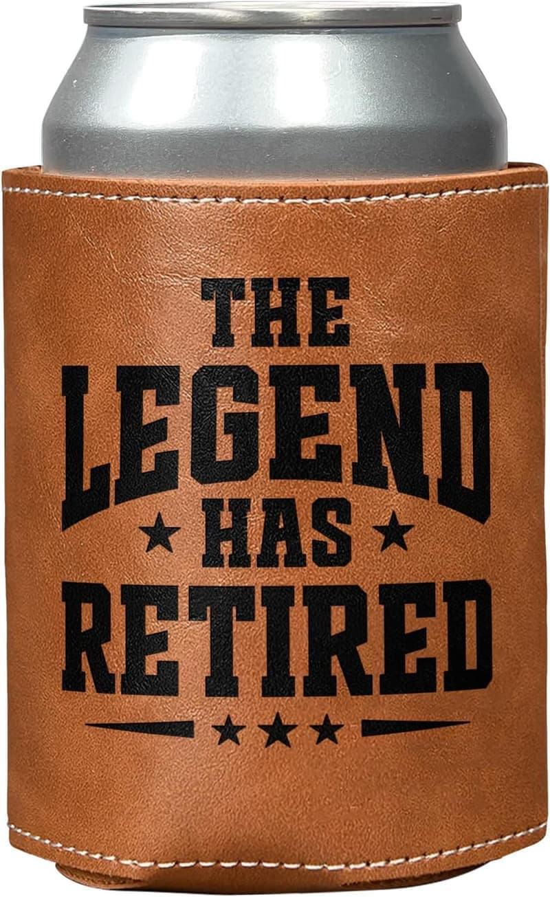 2025 Retirement Leather Can Cooler for Men