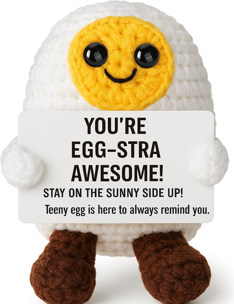 Birthday Crochet Egg Plush - Handmade Affirmation Gift