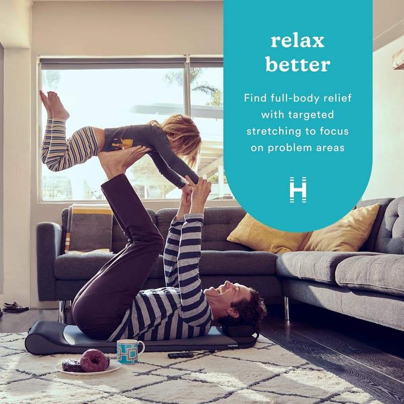 Back Stretching Mat with Heat and Memory Foam Pillow