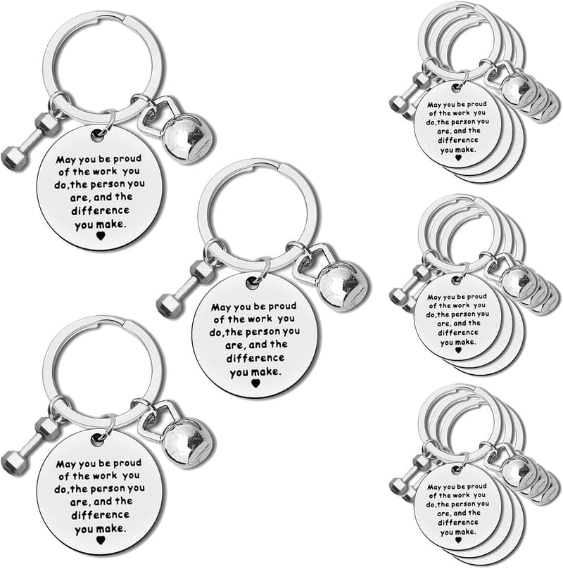 Fitness Coach Appreciation Keychain Set