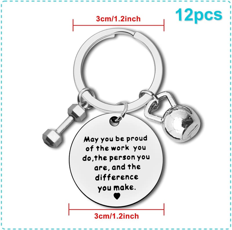 Fitness Coach Appreciation Keychain Set