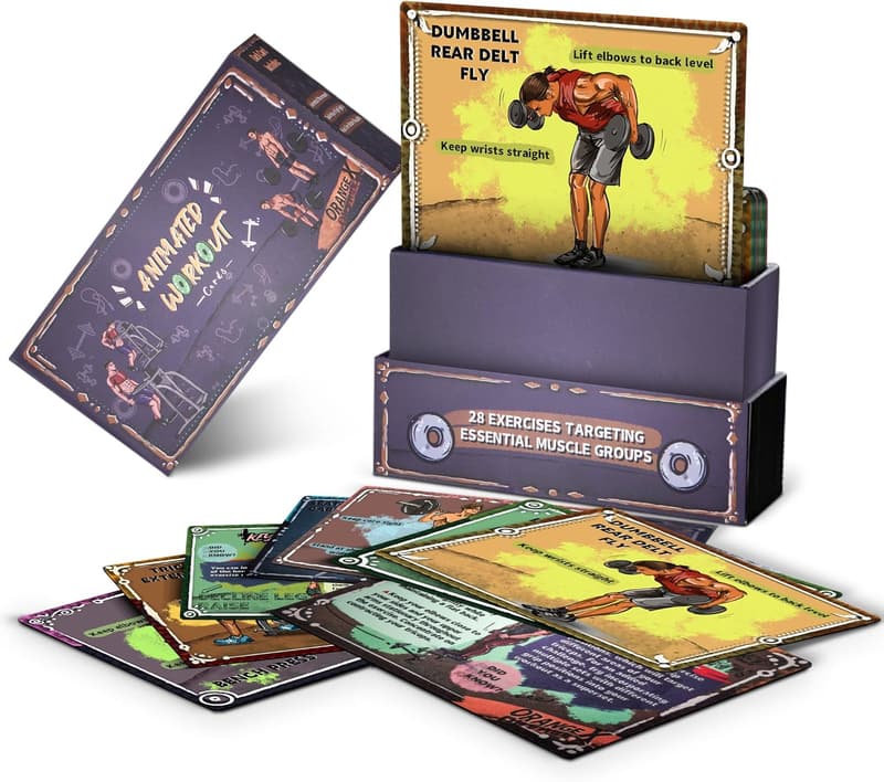 Workout Holographic Exercise Cards