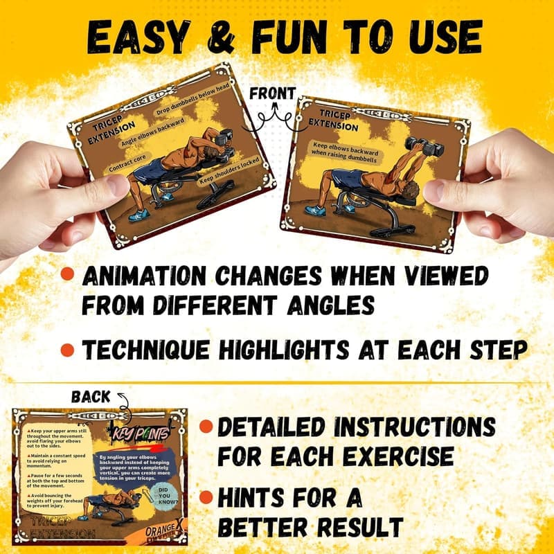 Workout Holographic Exercise Cards