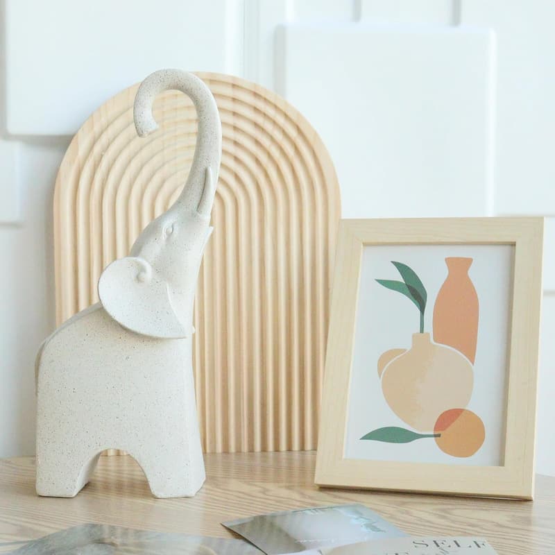 Elephant Statue, Handmade Resin Décor Gift