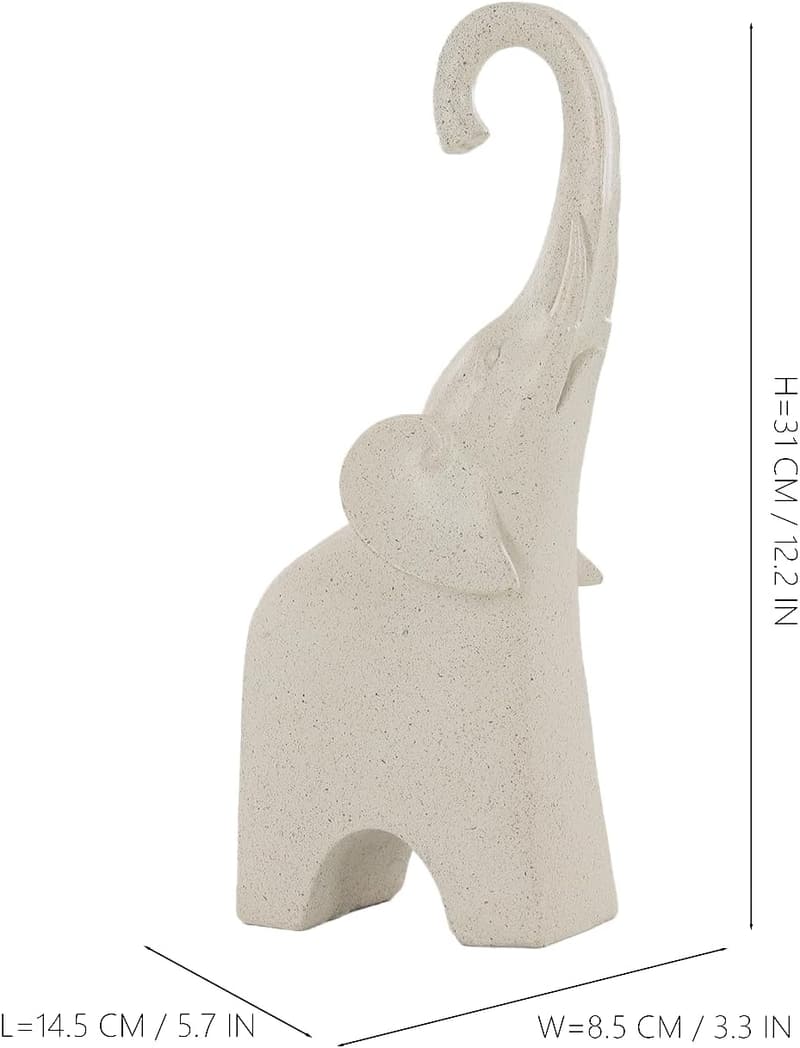 Elephant Statue, Handmade Resin Décor Gift