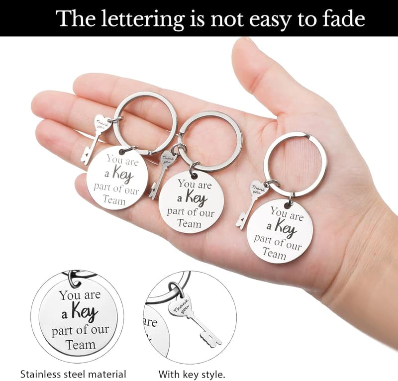 Employee Appreciation Keychain Sets for Coworkers