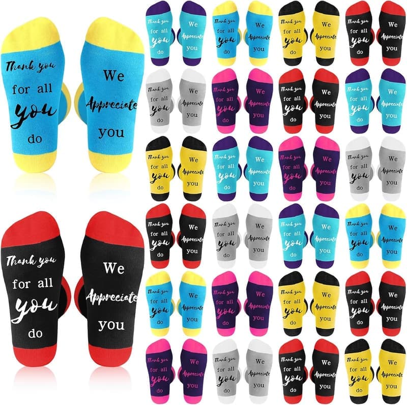 Employee Appreciation Socks - 24 Pairs Gift Set