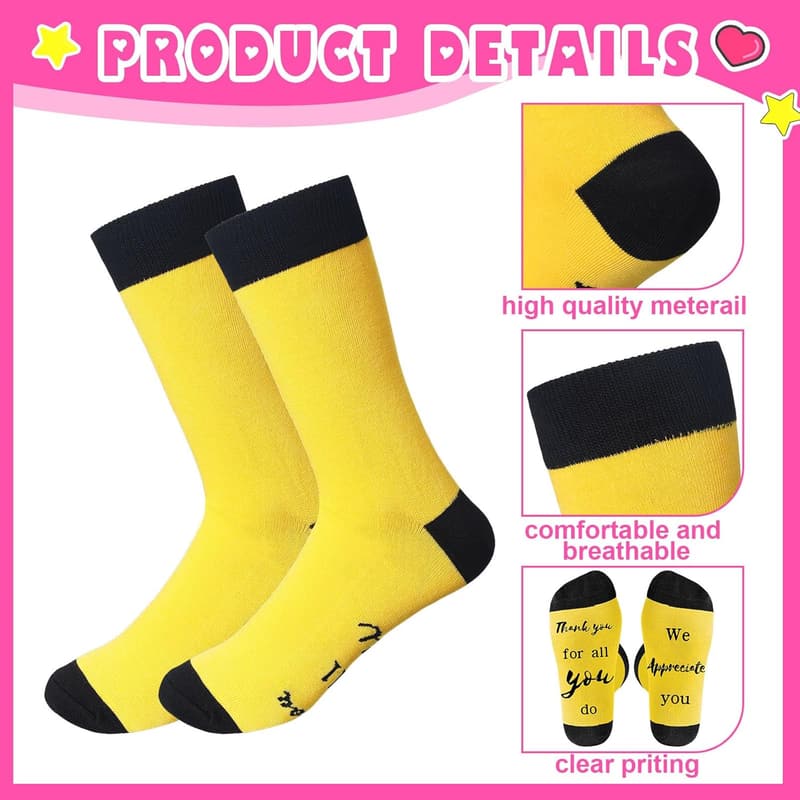 Employee Appreciation Socks - 24 Pairs Gift Set