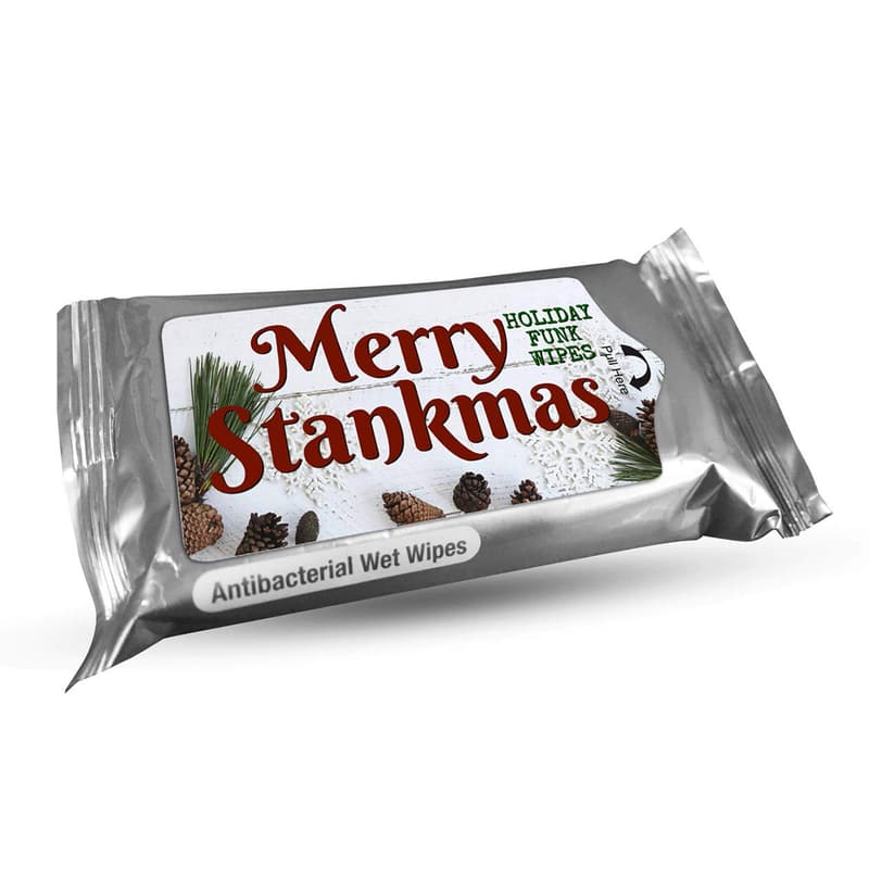 Christmas Novelty Wipes - Made in USA Travel Pack