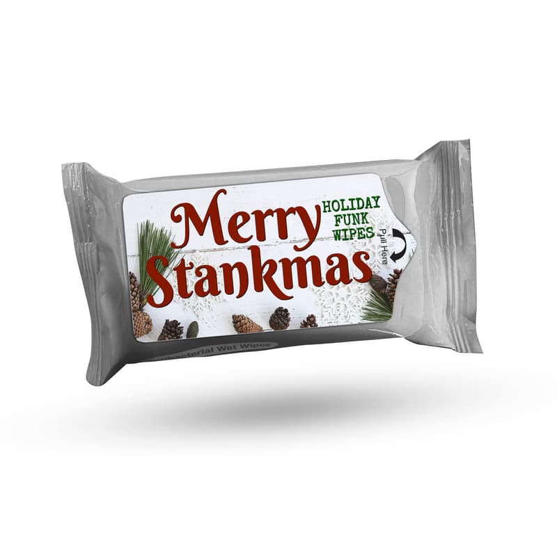Christmas Novelty Wipes - Made in USA Travel Pack