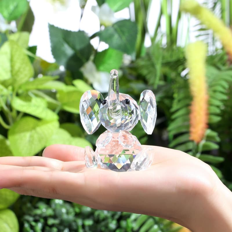Crystal Elephant Figurine Gift for Mom