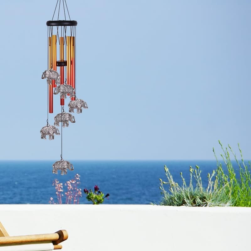 Gift for Mom: Handmade Elephant Wind Chimes, 28