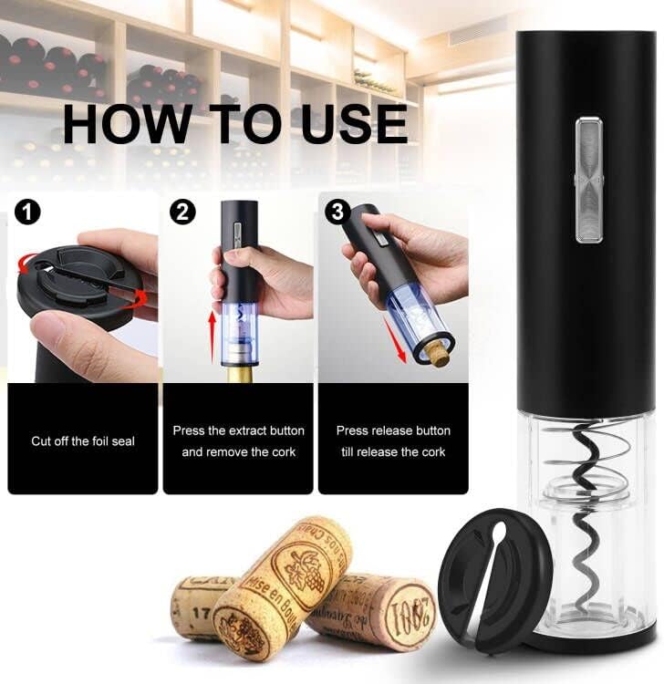 Rechargeable Wine Opener with LED for Parties
