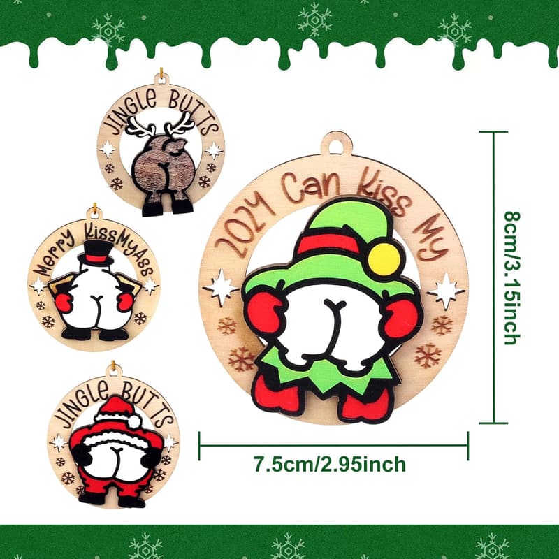 Christmas Naughty Ornaments - Humorous Tree Decorations
