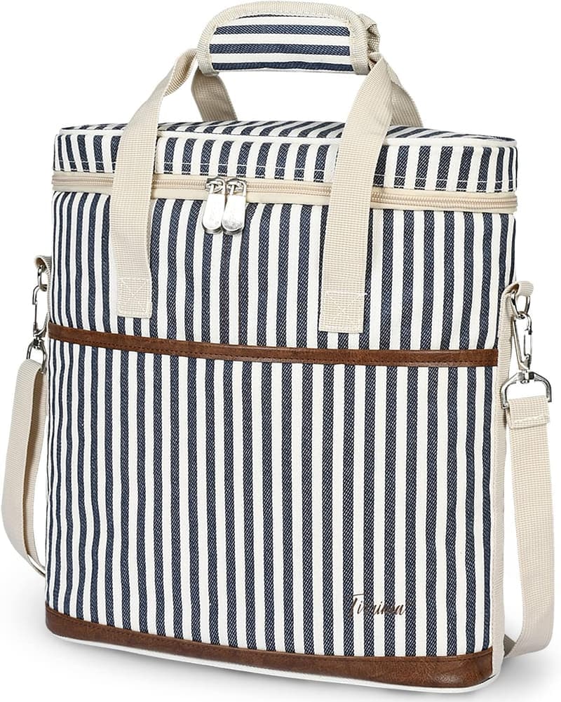 Wine Carrier Tote - Insulated 3-Bottle Travel Bag