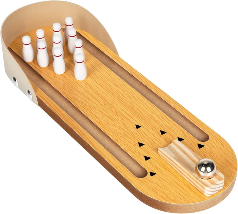 White Elephant Wooden Mini Bowling Game for All Ages