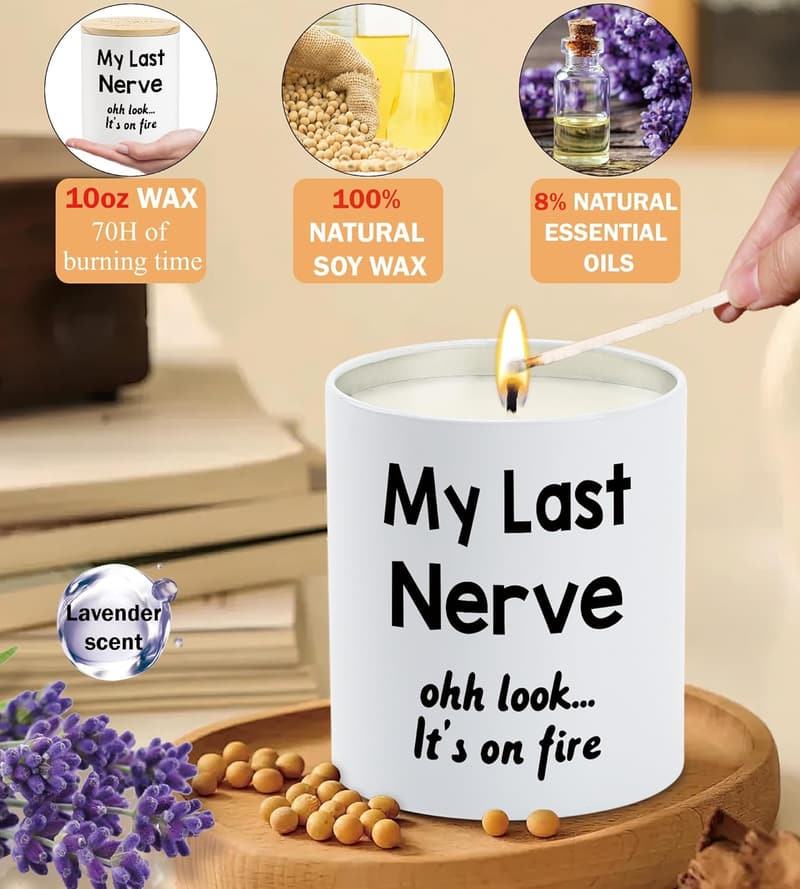 Birthday Lavender Candle - Stress Relief for Women