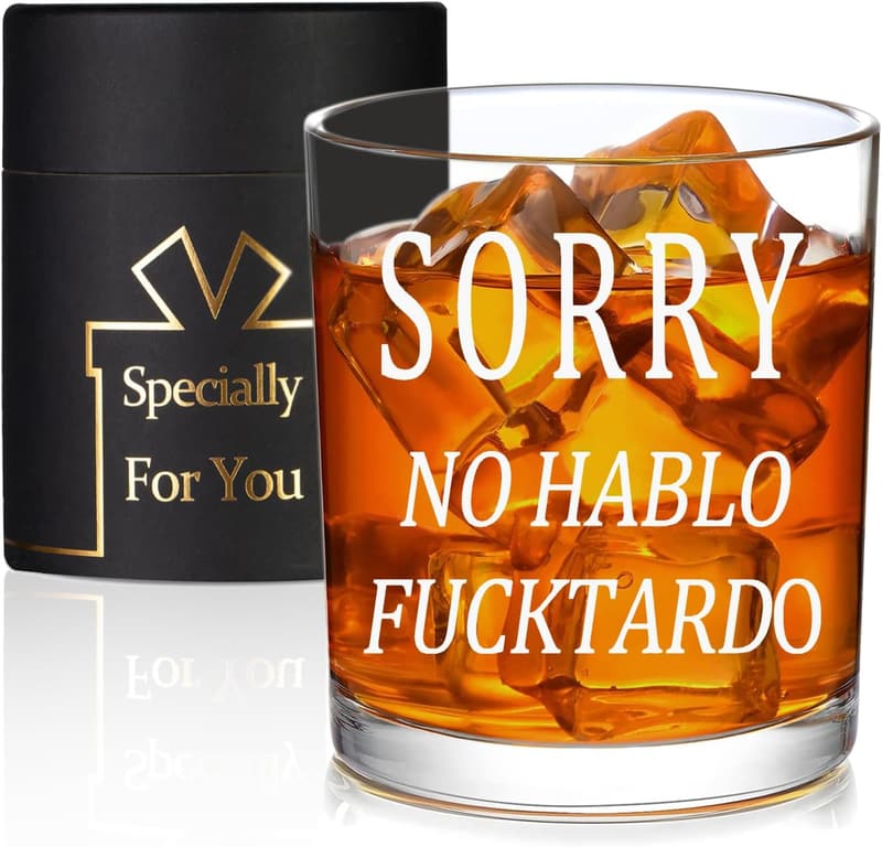 Christmas Novelty Whiskey Glass, 10 OZ Gift Box