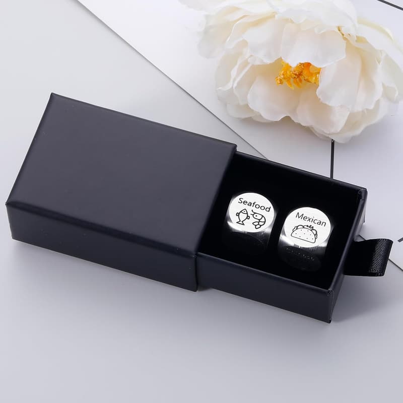 10th Anniversary Tin Date Night Dice for Couples