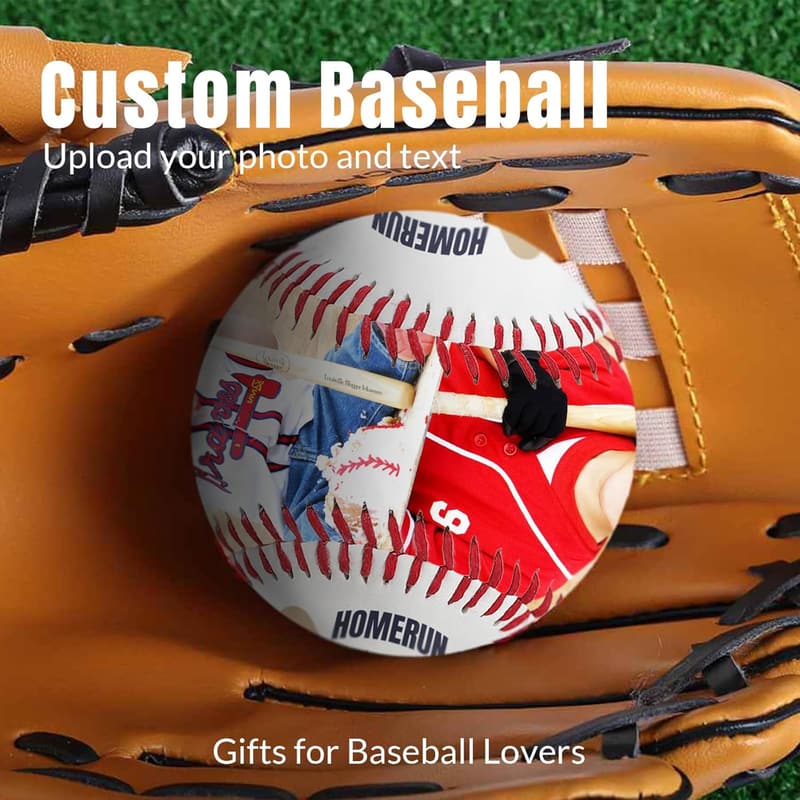 Father-Son Custom Photo Baseball Display