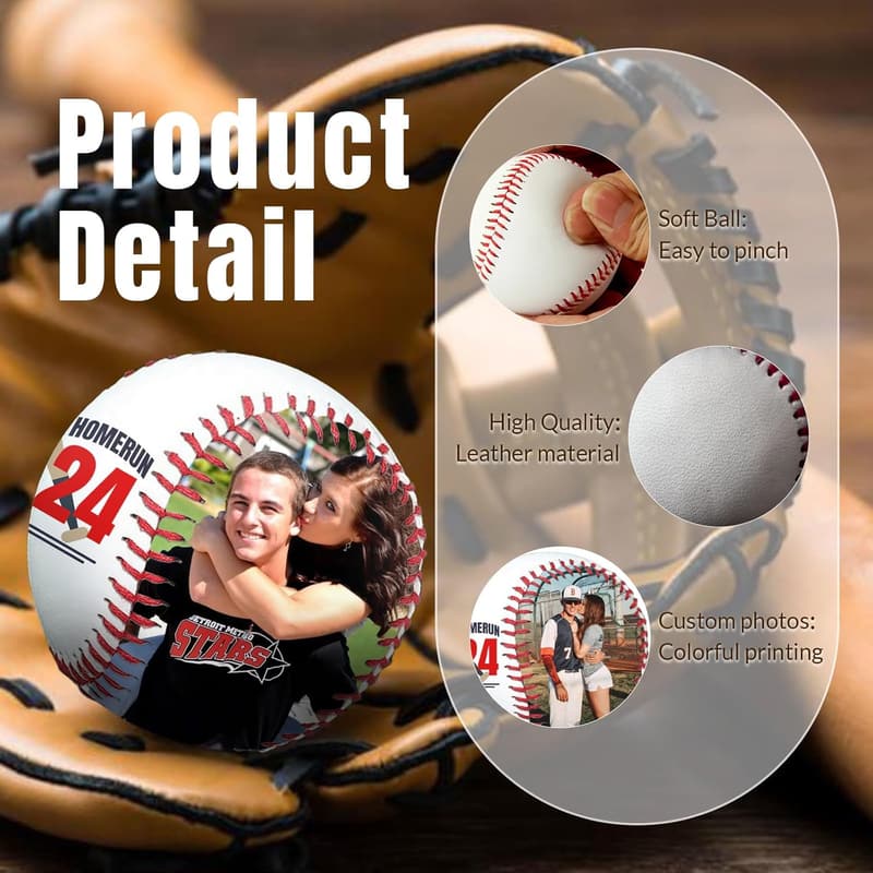 Father-Son Custom Photo Baseball Display