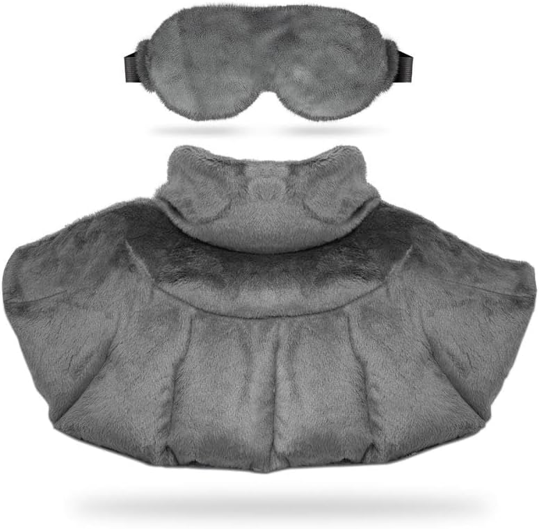Therapy Set: Heated Neck Wrap & Eye Mask for Pain Relief