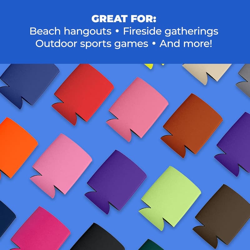 Customizable Navy Can Cooler - Soft Foam for Events