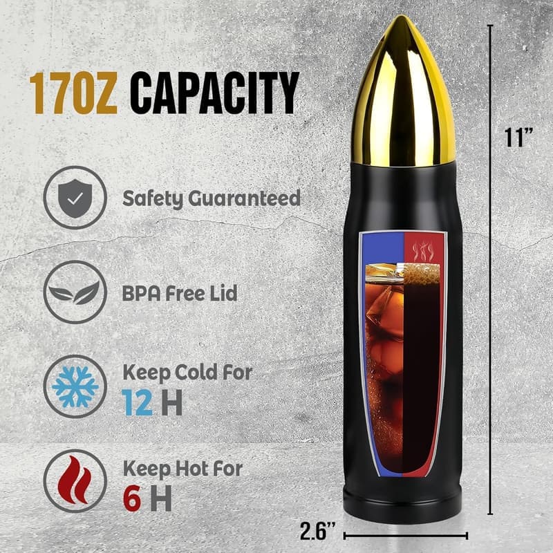 Fishing Tumbler for Men, 16 Oz Red & Blue