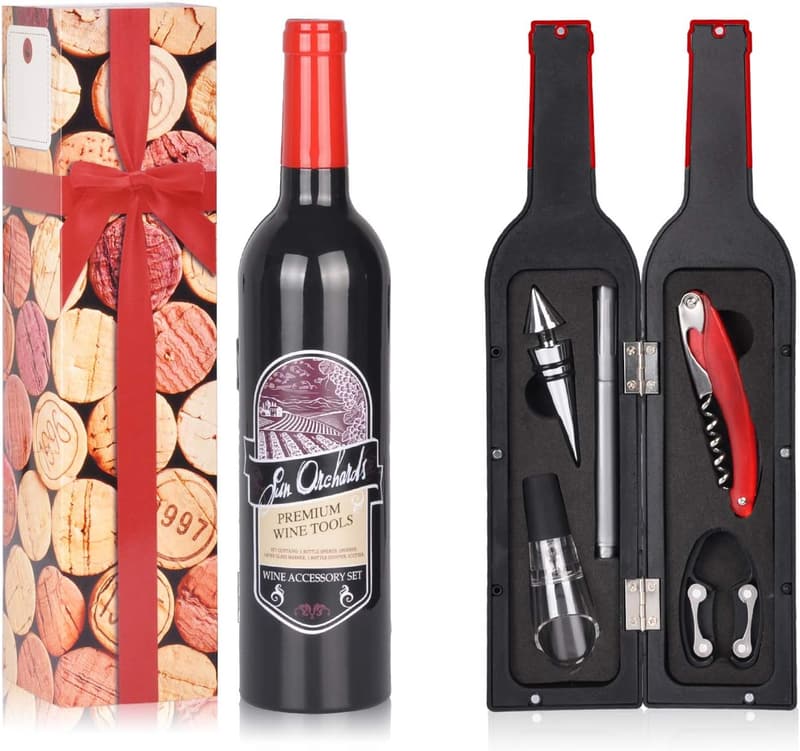 Wine Accessory Set with Corkscrew in Gift Box