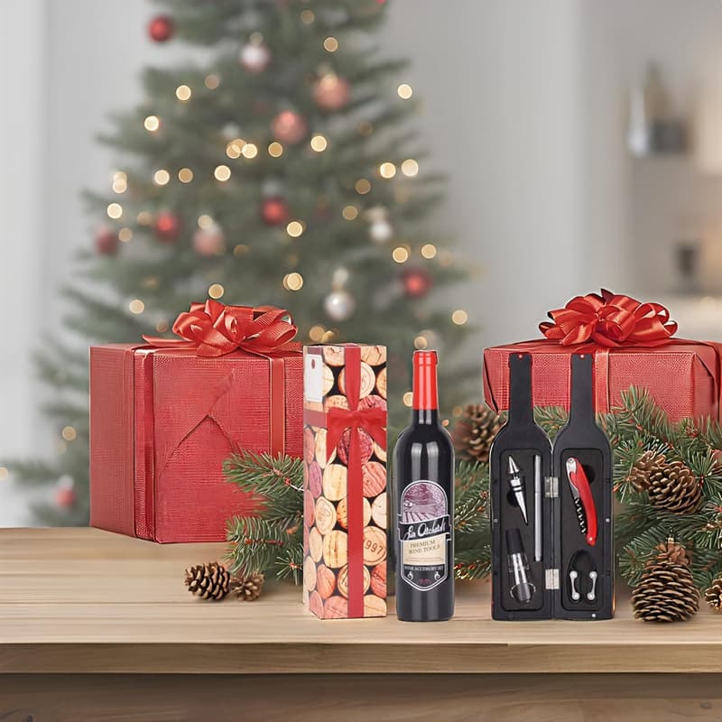 Wine Accessory Set with Corkscrew in Gift Box