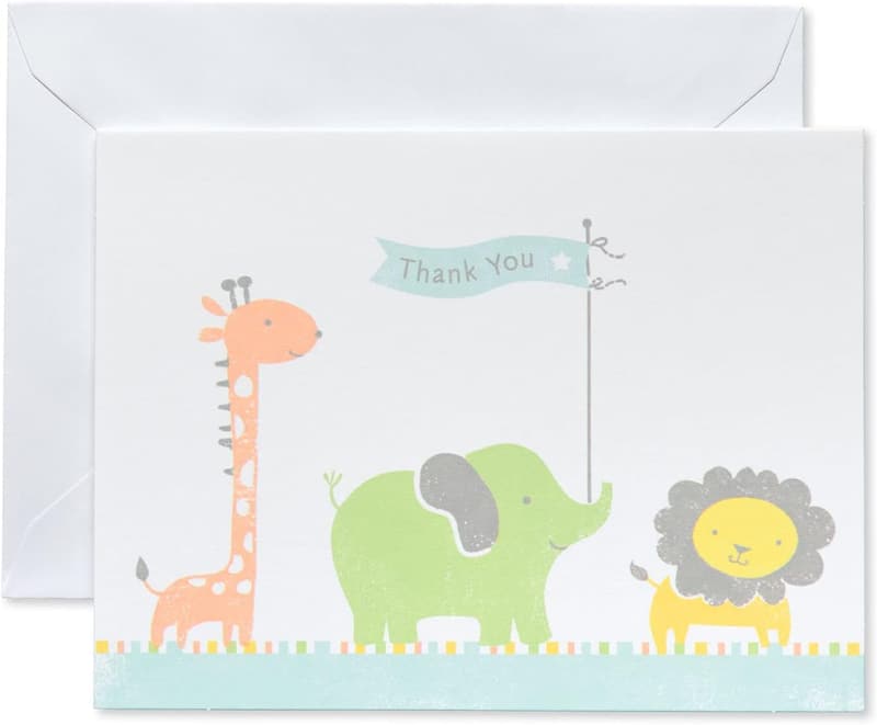 Baby Shower Thank You Cards with Envelopes, 50-Pack