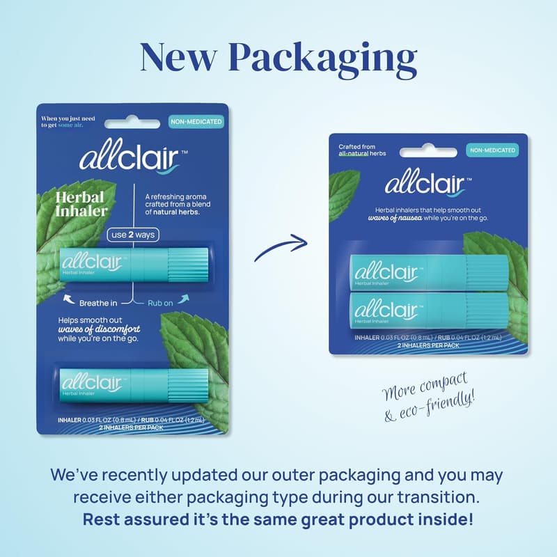 Nausea Relief Inhaler Pack - Drug-Free, Portable Remedy