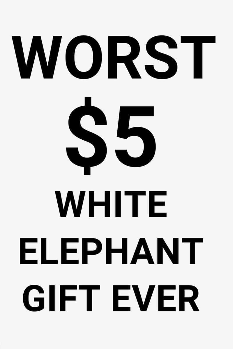 White Elephant Gag Gift: Funny Blank Notebook