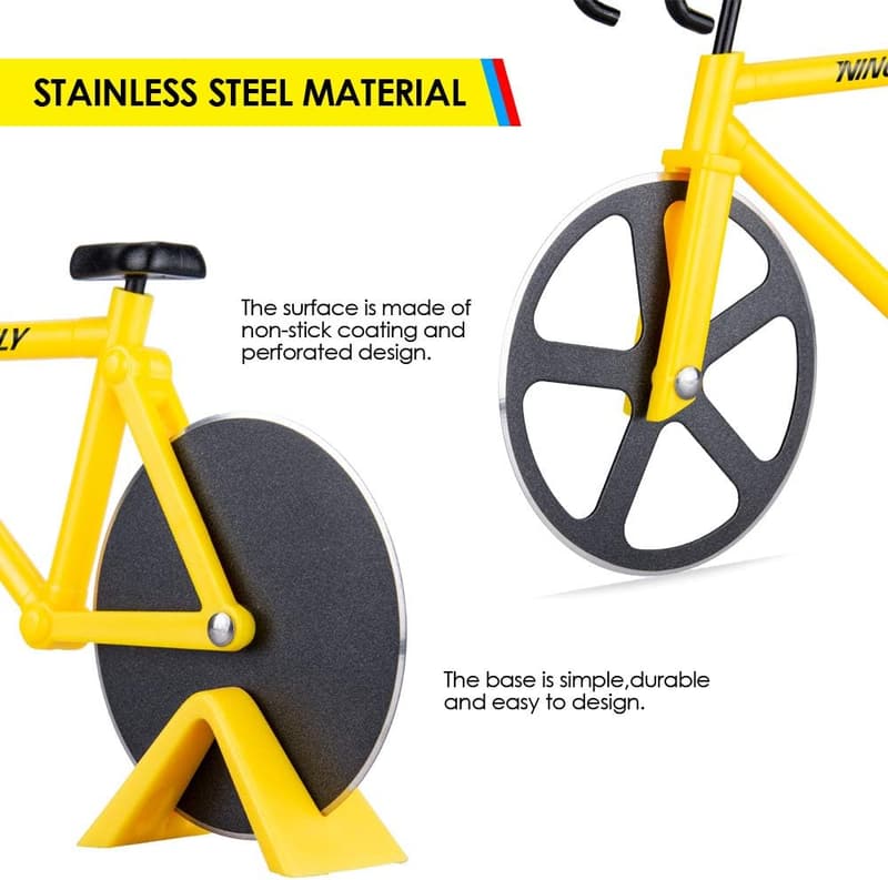 Holiday Bicycle Pizza Cutter - Dual Stainless Steel Wheels