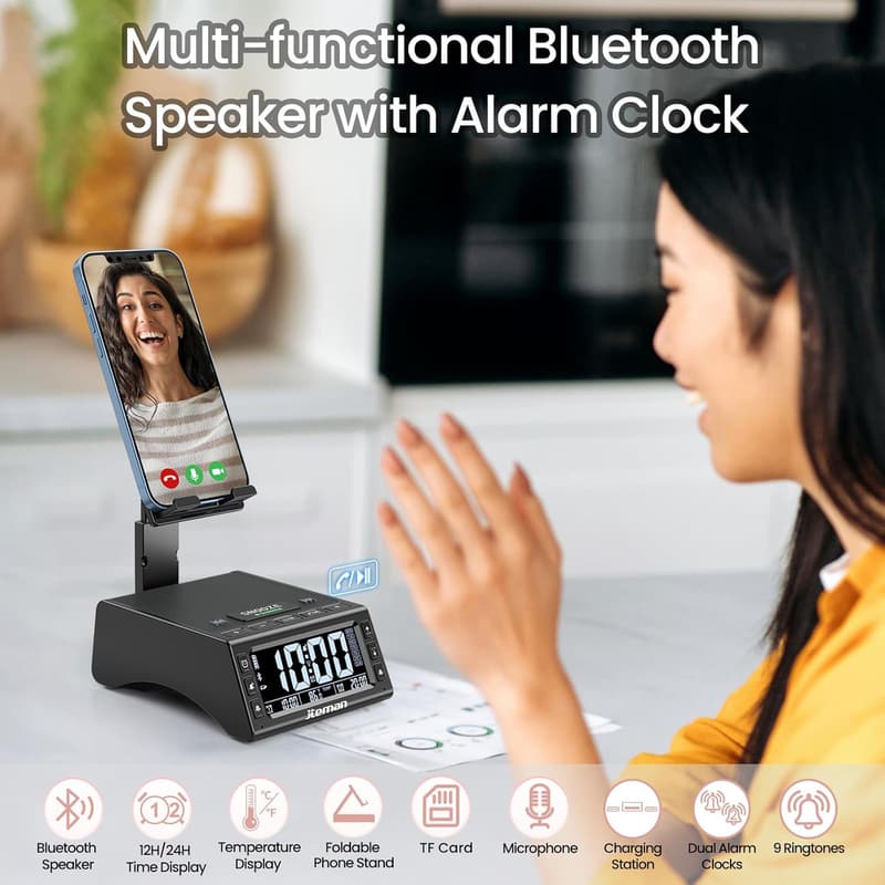 Birthday Wireless Speaker Phone Stand - 黑色的