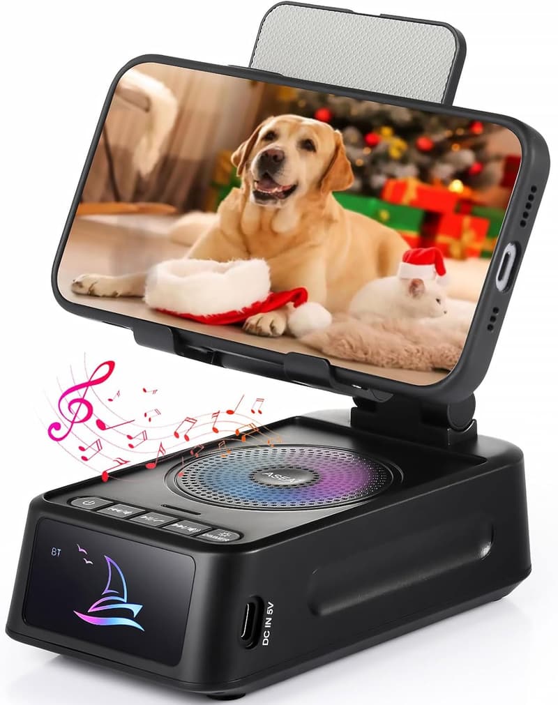 Christmas Cell Phone Stand with Bluetooth Speaker