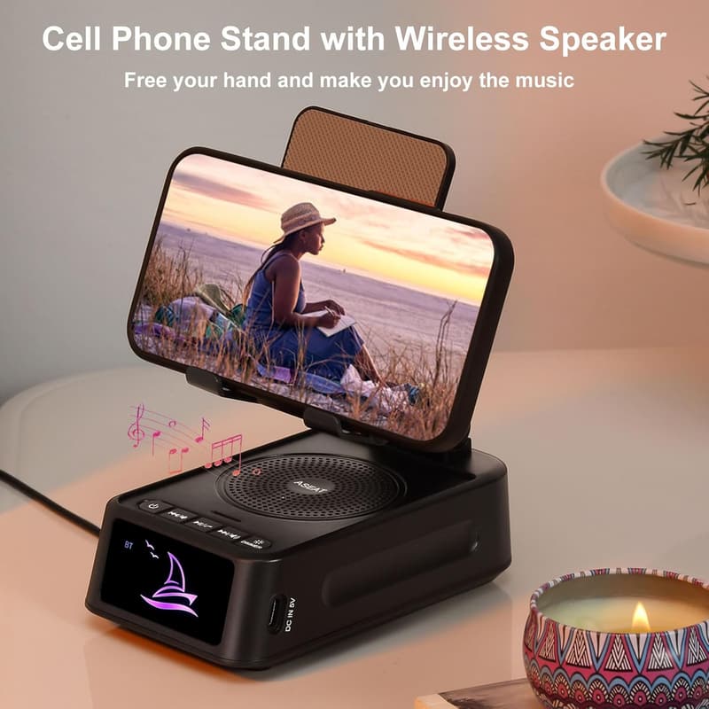 Christmas Cell Phone Stand with Bluetooth Speaker