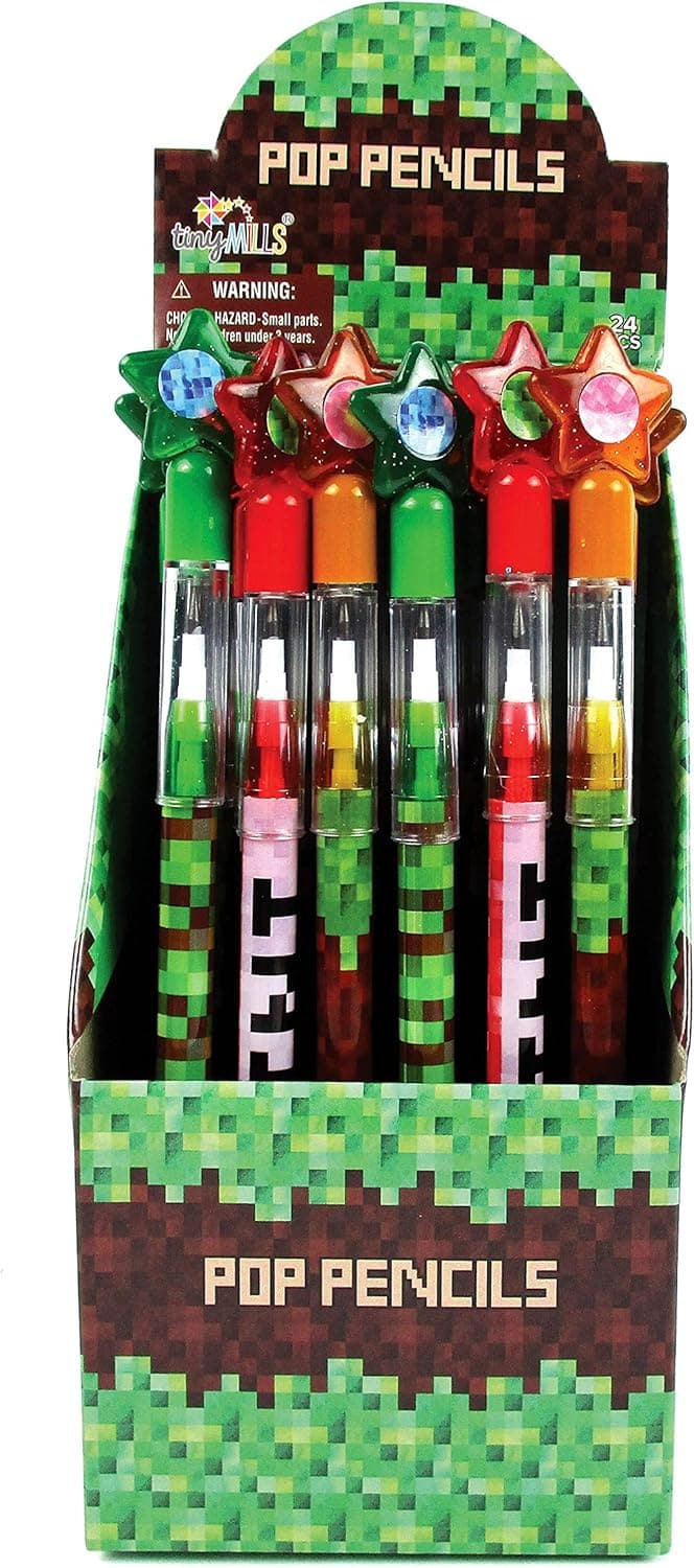 Pixel Miner Multi-Point Pencils - Party Favor Supplies