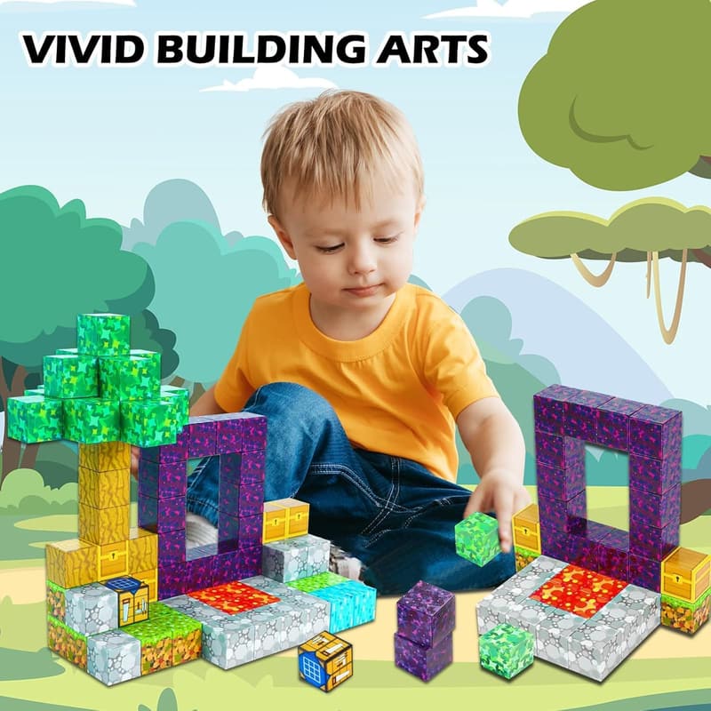Magnetic Building Blocks for Kids, Montessori Gift Set