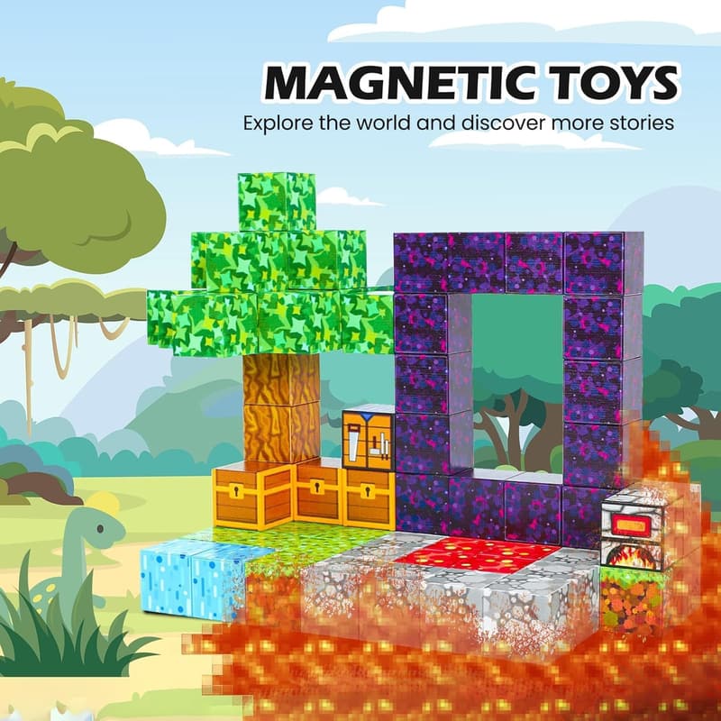 Magnetic Building Blocks for Kids, Montessori Gift Set